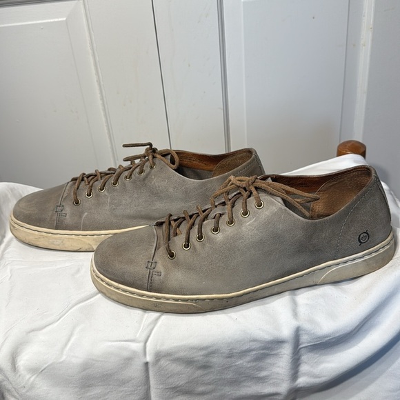 Born Men's Leather Casual Shoes - size 12 M Green/Grey - Picture 1 of 7